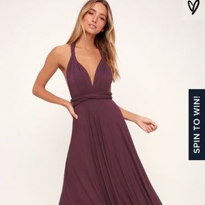 Lulus Bridesmaid or stretchy convertible maternity